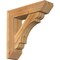 Ekena Millwork Olympic Slat Rough Sawn Bracket w/ Offset Brace, Western Red Cedar, 6"W x 22"D x 22"H BKT0604X22X22OLY06RWR - alternate 1